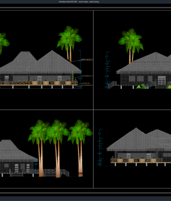 Download Gambar Desain Resort Wisata DWG AutoCAD resort wisata