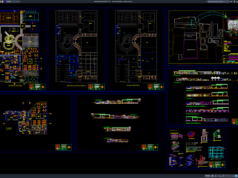 Download Gambar Desain Restoran Bambu DWG AutoCAD restoran bambu