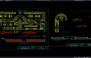 Download Gambar Desain Terminal Bus DWG AutoCAD desain terminal bus