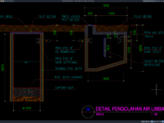 Download Gambar Detail Pengolahan Air Limbah DWG AutoCAD detail pengolahan air limbah