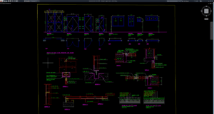 detail pintu geser baja