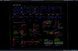 detail pintu geser baja