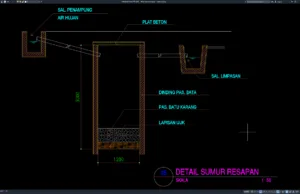 Download Gambar Detail Sumur Resapan DWG AutoCAD detail sumur resapan