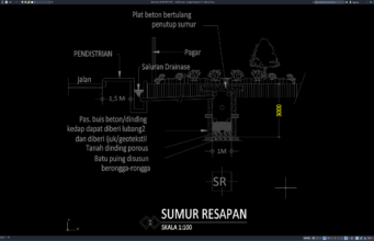 Download Gambar Detail Sumur Resapan Bagian 3 DWG AutoCAD detail sumur resapan bagian 3