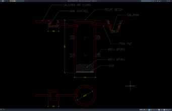 Download Gambar Detail Sumur Resapan Bagian 4 DWG AutoCAD detail sumur resapan bagian 4