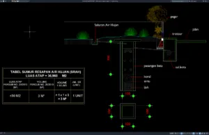 Download Gambar Detail Sumur Resapan Bagian 5 DWG AutoCAD detail sumur resapan bagian 5