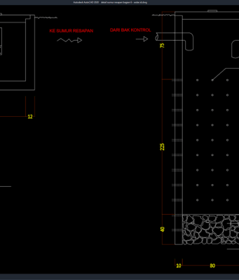 Download Gambar Detail Sumur Resapan Bagian 6 DWG AutoCAD detail sumur resapan bagian 6