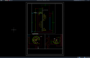 detail tangga putar baja