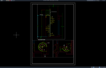 detail tangga putar baja