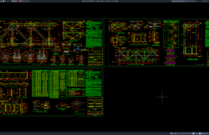 Download Detail Jembatan Kereta Api Rangka Baja DWG AutoCAD jembatan kereta api rangka baja