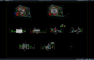 Download Desain Rumah Ekologis 2 Lantai DWG AutoCAD rumah ekologis 2 lantai