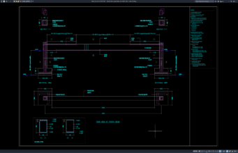 detail kolom jembatan dan balok alas