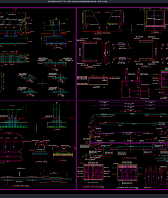 Download Gambar Detail Penguatan Tiang Jembatan Layang DWG AutoCAD detail penguatan tiang jembatan layang