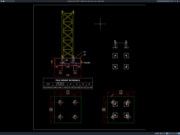 Download Gambar Detail Pile Cap untuk Tower Crane DWG AutoCAD detail pile cap untuk tower crane