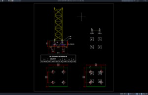 Download Gambar Detail Pile Cap untuk Tower Crane DWG AutoCAD detail pile cap untuk tower crane