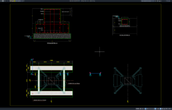 Download Gambar Detail Pondasi Crane DWG AutoCAD detail pondasi crane