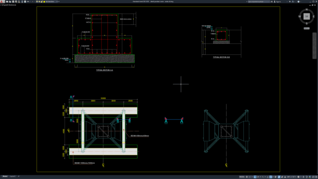 detail pondasi crane