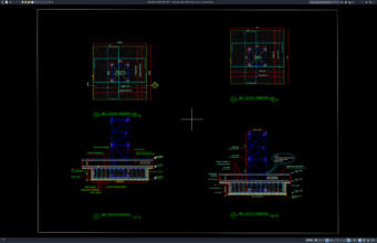 Download Gambar Detail Pondasi Rakit Tower Crane DWG AutoCAD detail pondasi rakit tower crane
