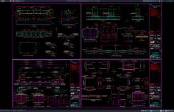 Download Gambar Detail Potongan Bantalan Pot Jembatan DWG AutoCAD detail potongan bantalan pot jembatan