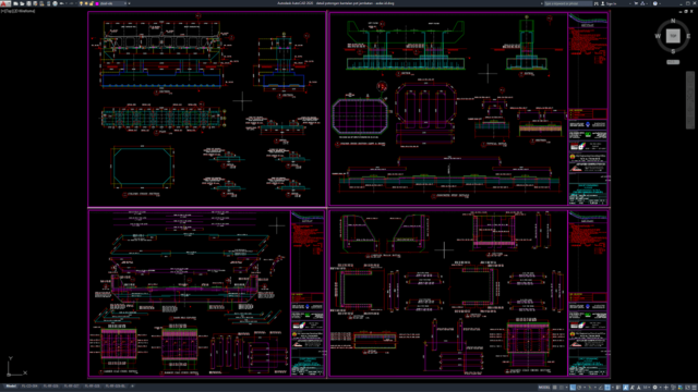 detail potongan bantalan pot jembatan detail potongan bantalan pot jembatan