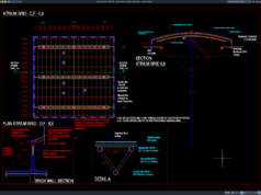 detail struktur jaringan atap atrium
