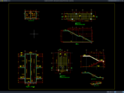 detail tampak dan potongan lift dan tangga