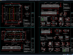 Download Gambar Desain Lapangan Tenis DWG AutoCAD lapangan tenis