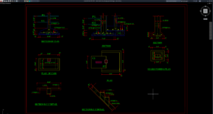 detail denah dan potongan pondasi tangga