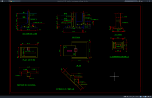 detail denah dan potongan pondasi tangga