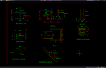 detail denah dan potongan pondasi tangga