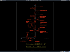 detail instalasi pompa sirkulasi in-line