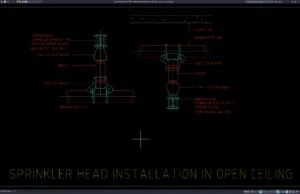 Download Detail Instalasi Sprinkler Head Open Ceiling DWG AutoCAD detail instalasi sprinkler head open ceiling
