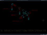 detail koneksi pipa cabang sistem sprinkler