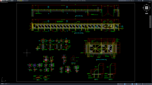 detail pagar baja dan gerbang masuk