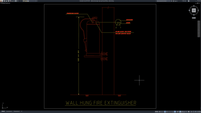 detail pemasangan apar gantung dinding