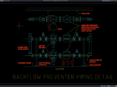 detail perpipaan backflow preventer