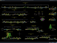 detail potongan melintang taman kota