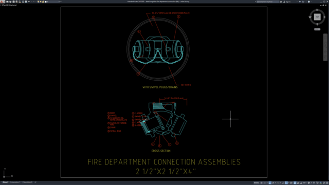 detail rangkaian fire department connection (fdc)