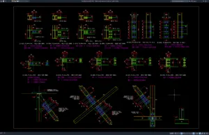 Download Gambar Detail Sambungan Baja Struktural DWG AutoCAD detail sambungan baja struktural