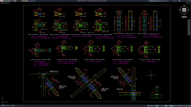 detail sambungan baja struktural