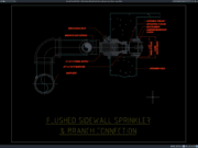 detail sprinkler sidewall flushed dan sambungan pipa cabang