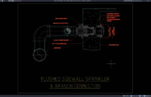 Download Detail Sprinkler Sidewall Flushed dan Sambungan Pipa Cabang DWG AutoCAD detail sprinkler sidewall flushed dan sambungan pipa cabang