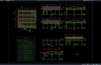 detail struktur baja gudang penampungan
