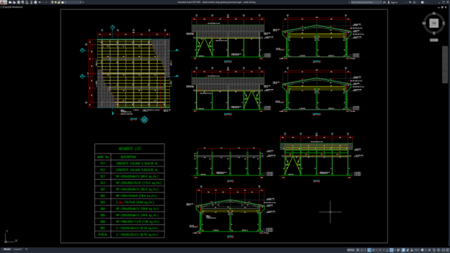 detail struktur baja gudang penampungan