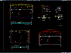Download Gambar Detail Struktur Crane Atas DWG AutoCAD detail struktur crane atas