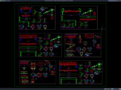 Download Gambar Jembatan Penyeberangan Pejalan Kaki Baja DWG AutoCAD jembatan penyeberangan pejalan kaki baja