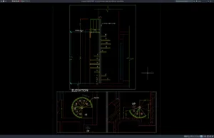 Download Gambar Denah dan Tampak Tangga Baja Helicoidal DWG AutoCAD denah dan tampak tangga baja helicoidal
