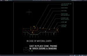 detail beton cor di tempat dengan brick band