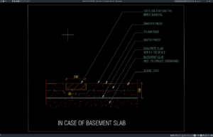 Download Gambar Detail Beton Cor di Tempat pada Slab DWG AutoCAD detail beton cor di tempat pada slab