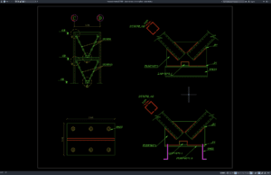 detail elemen v-bracing baja